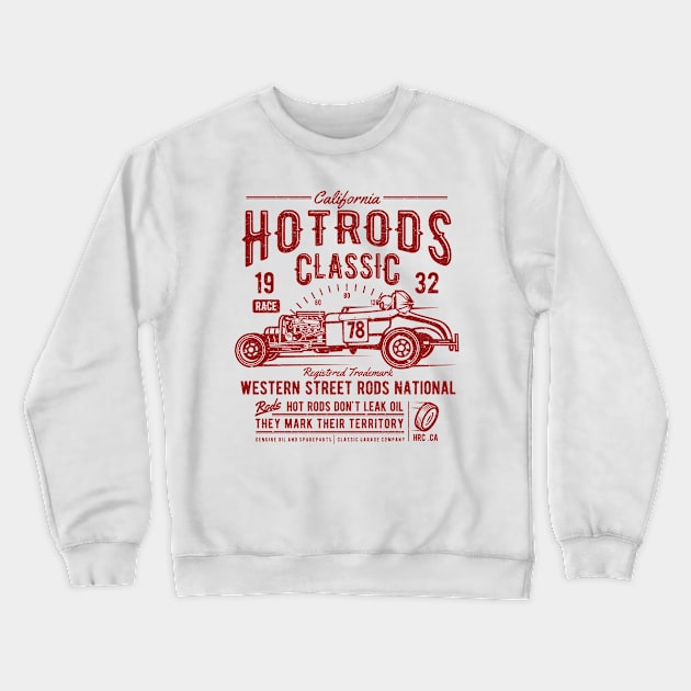 California Hotrods Classic: Western Street Rods National Crewneck Sweatshirt by Jarecrow 